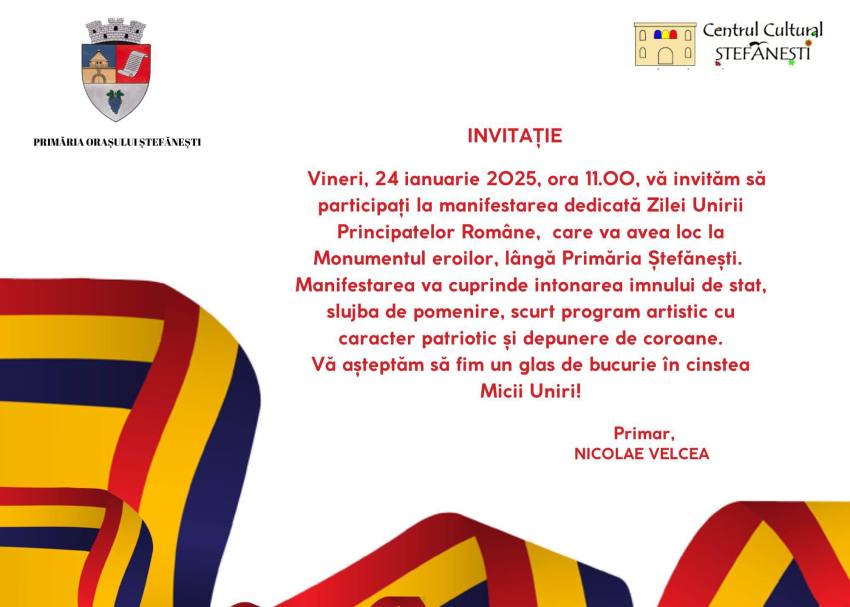 Manifestare dedicată zilei Unirii Principatelor Române la Ștefănești 1 la Ștefănești