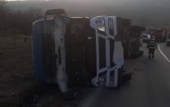 vehicul rasturnat Argeș