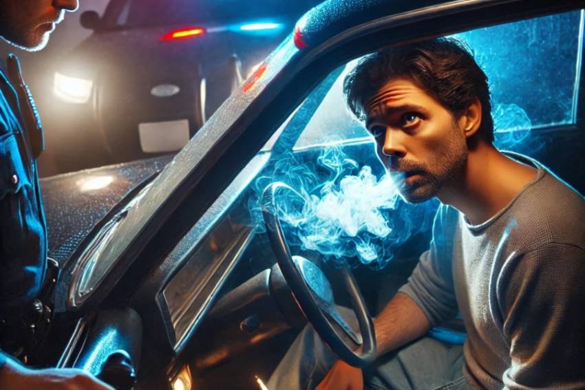 Șofer drogat prins politie