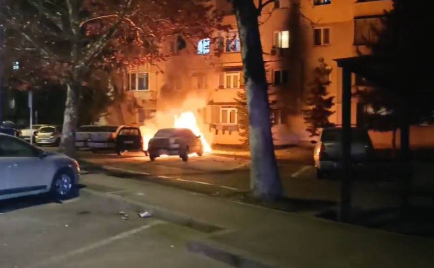 incendiu masina Pitești