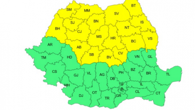ANM anunță ger în jumătate din țară și ninsori abundente în unele zone 2 ANM cod galben