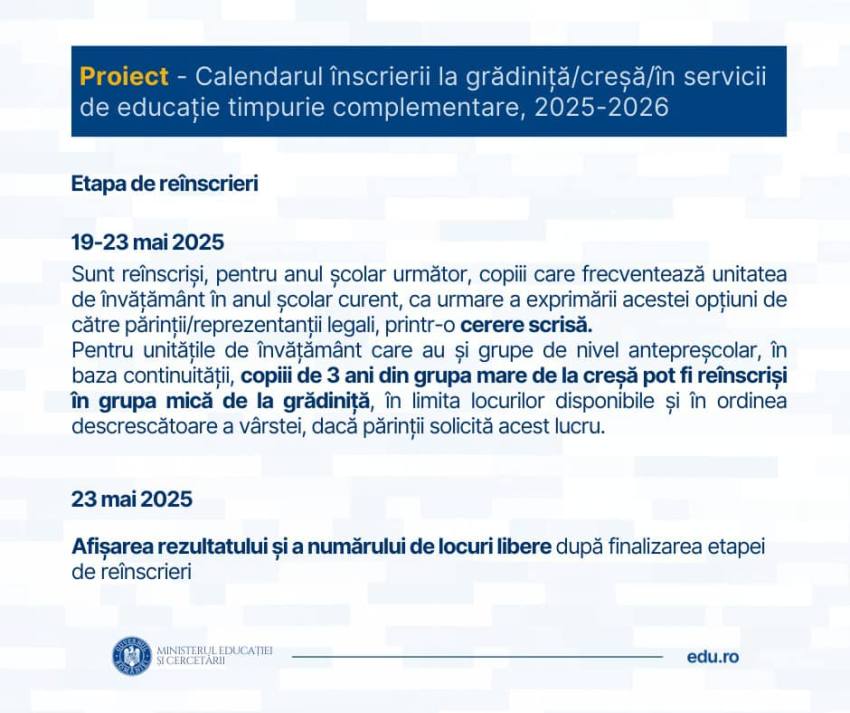 inscrieri cresa gradinita
