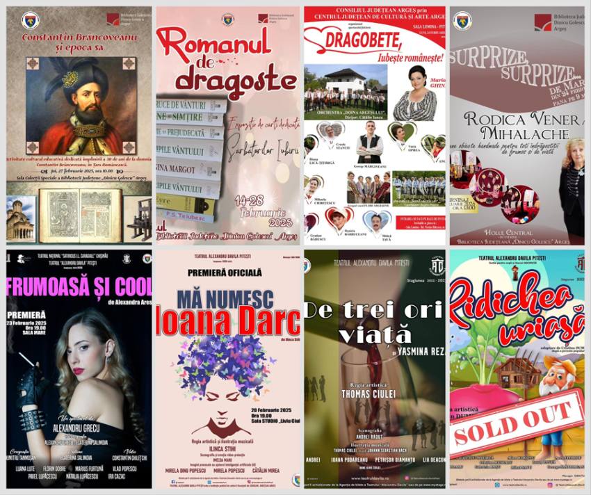 De Dragobete, iubește și celebrează. CJ Argeș anunță programul evenimentelor culturale din perioada 20-28 februarie 1 Sursă foto: FB CJ Argeș.