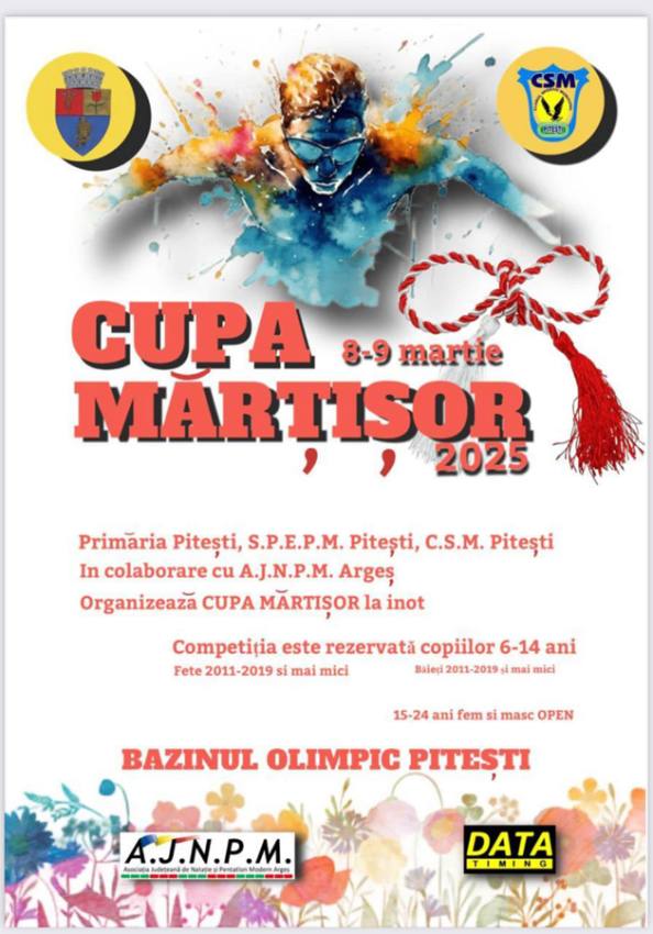 Cupa ”Mărțișor” la înot: 8-9 martie 2025! 1 Sursă foto: FB Primăria Municipiului Pitești.