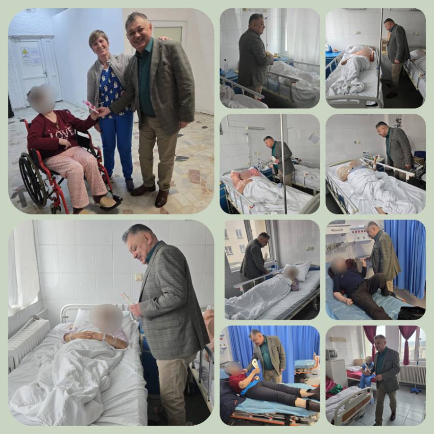 martisoare spital judetean pitesti2 - Managerul Adrian Dumbravă a adus bucurie de 1 Martie la Spitalul Județean Pitești: Mărțișoare pentru toate femeile