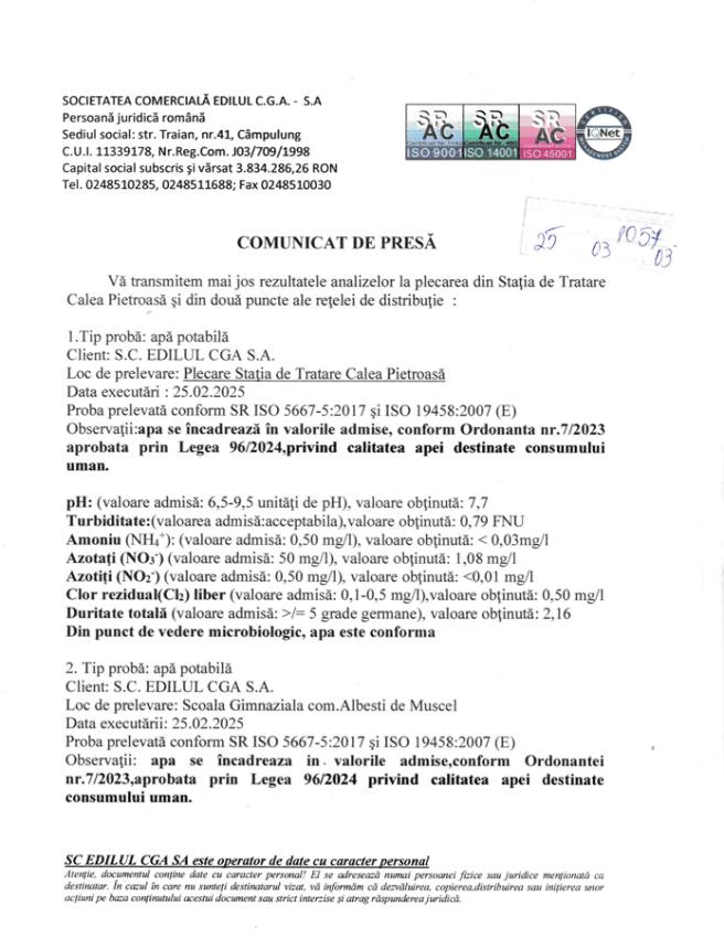 Sursă foto: EDILUL CGA S.A.