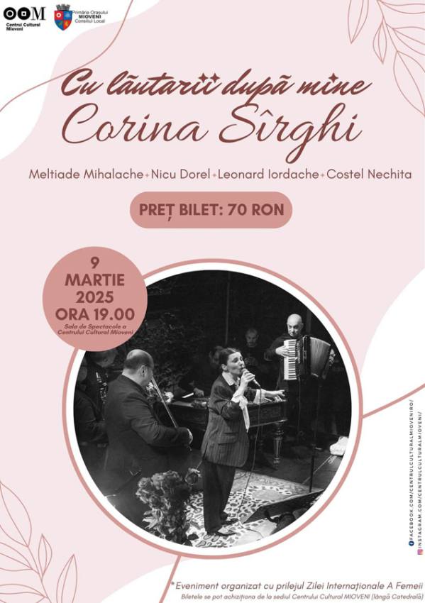 O seară de neuitat: „Cu lăutarii după mine” la Centrul Cultural Mioveni 1 Sursă foto: fB Primăria Orașului Mioveni