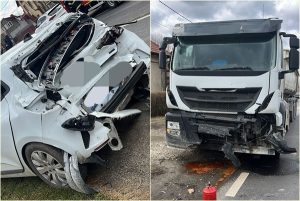 page - Accident cu victimă în Ștefănești! Impact între o autobasculantă și o mașină