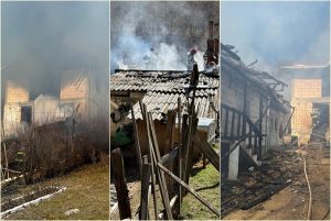 page 1 - (VIDEO) Incendiu puternic într-o gospodărie din Vulturești