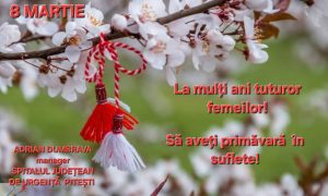 Adrian Dumbravă, manager SJU Pitești: „La mulți ani și o zi de 8 Martie minunată!” 1 Adrian Dumbrava mesaj 8 martie