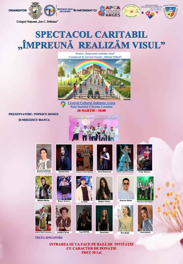 Colegiul "I.C.Brătianu" alături de copiii cu autism. Spectacol caritabil pe 20 martie 1 caritabil bratianui impreuna - Colegiul "I.C.Brătianu" alături de copiii cu autism. Spectacol caritabil pe 20 martie