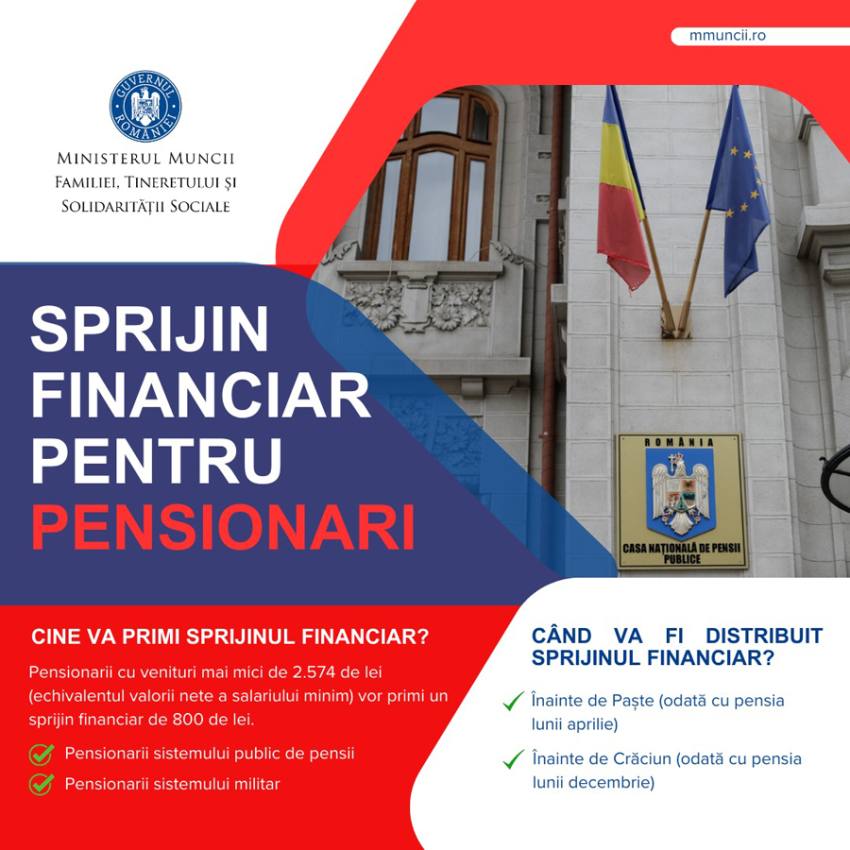 Ajutor de la stat. Pensionarii cu venituri mici primesc 800 de lei 1 sprijin financiar1 - Ajutor de la stat. Pensionarii cu venituri mici primesc 800 de lei
