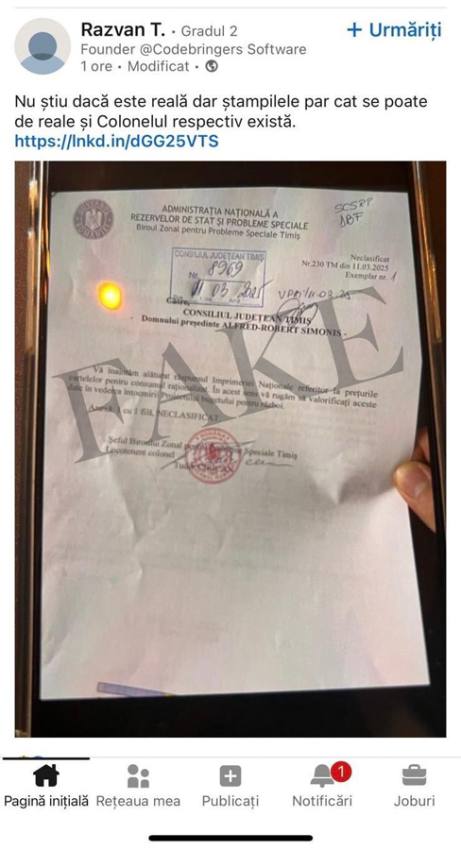 Guvernul dezminte știrile false. România NU intră în război! 2 stire falsa 1 - Guvernul dezminte știrile false. România NU intră în război!