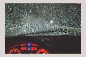 ninsoare drum autostrada