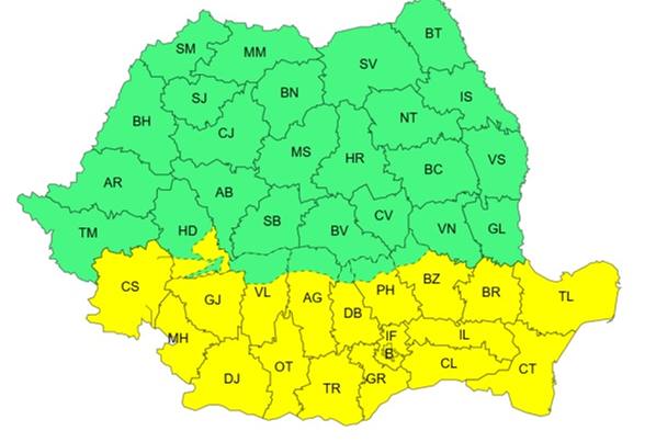 Cod galben și cod portocaliu de ploi în Argeș și alte județe din țară 3 3 - Cod galben și cod portocaliu de ploi în Argeș și alte județe din țară