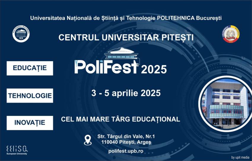 Studenții sunt așteptați și la această ediție. Inovație și oportunități la PoliFest 2025 în Pitești! 1 Sursă foto: FB UPIT Media