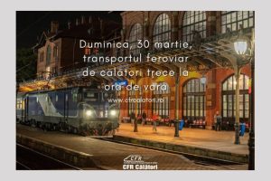 CFR Călători: Din 30 martie activitatea de transport feroviar trece la ora de vară! 1 CFR Calatori