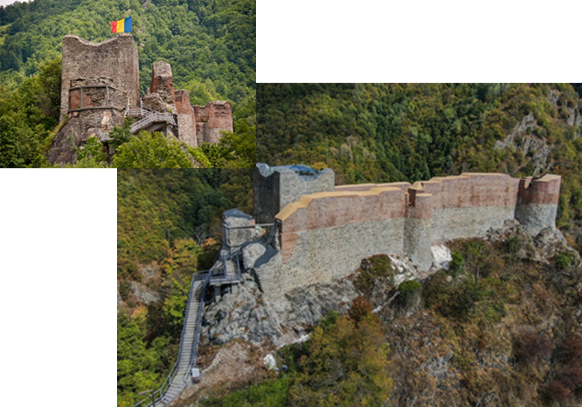 cetatea poenari ianinte si dupa 1 Sursă foto: CJ Argeș