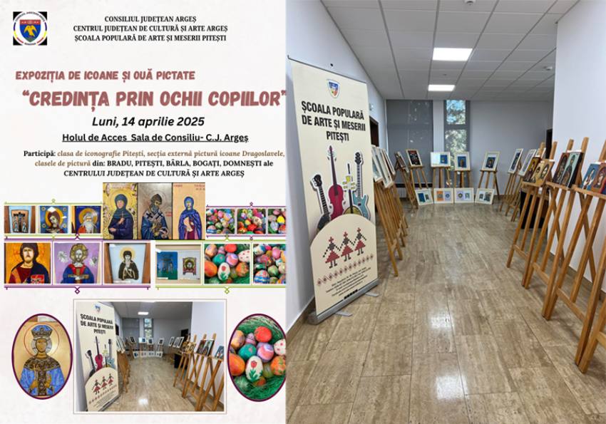 deschidere expozitie in hol cj arges Sursă foto: FB CJ Arges