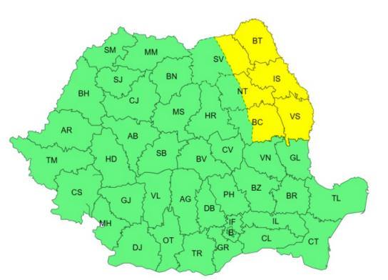 Avertizare ANM! Vreme instabilă în aproape toată țara 1 ANM cod