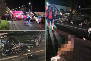 cats 1 - Accident grav în Ștefănești! Implicate două mașini și o motocicletă