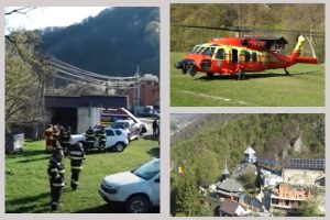 (Video) Argeș - Intervenție de Paște cu elicopterul la incendiul de pădure 1 intervenție incendiu padure arges