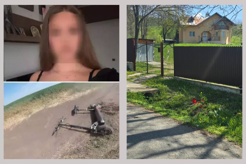 adolescenta Arges trotineta