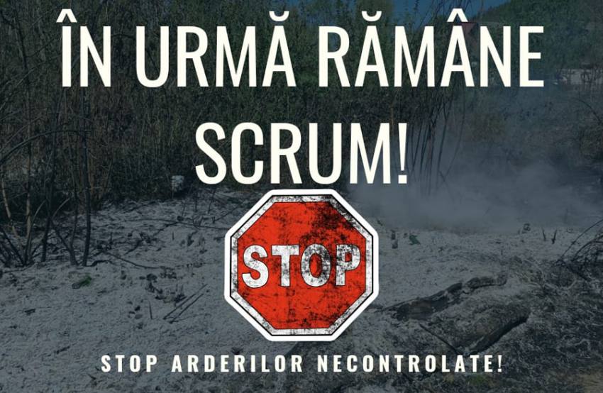 Atenție! Arderea necontrolată a miriștilor este interzisă și se sancționează! 1 Sursă foto: FB Primăria Orașului Mioveni.