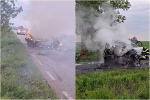 page 2 - Accident grav urmat de incendiu! Un tânăr de 29 de ani a murit pe loc