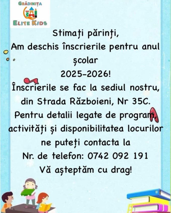 Grădinița Elite Kids a deschis înscrierile pentru noul an școlar 1 Elite Kids
