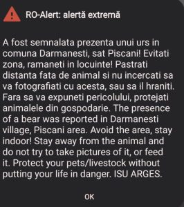 Alertă lângă Mioveni! Ursul și-a făcut apariția la Piscani 1 aa00a592 a8ff 46bc af97 a2d44a002e9c - Alertă lângă Mioveni! Ursul și-a făcut apariția la Piscani