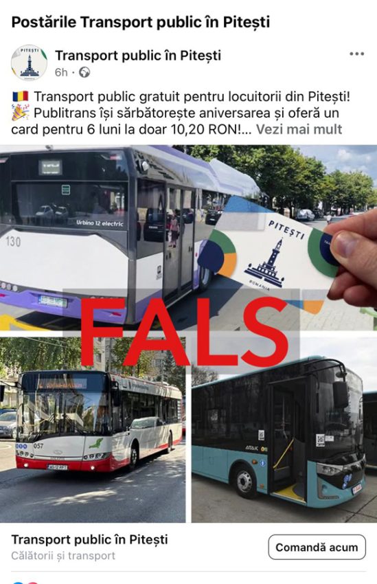 Primăria Pitești: Nu vă lăsați păcăliți! Anunțul despre cardul Publitrans este fals 1 Sursă foto: Primăria Municipiului Pitești.