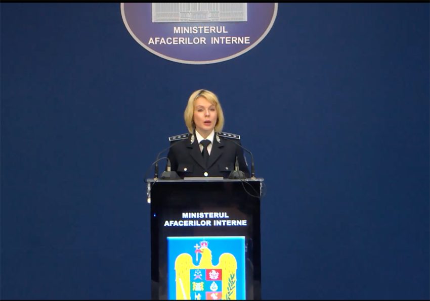 Sursă foto: screenshot FB Ministerul Afacerilor Interne.