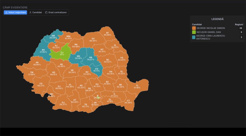 harta la 98 la suta Sursă foto: screenshot prezenta.roaep.ro