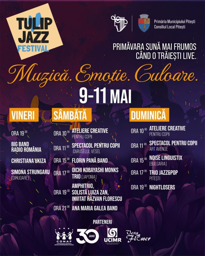 Filarmonica Pitești organizează prima ediție a „Tulip Jazz Festival” 1 afis jazz - Filarmonica Pitești organizează prima ediție a „Tulip Jazz Festival”