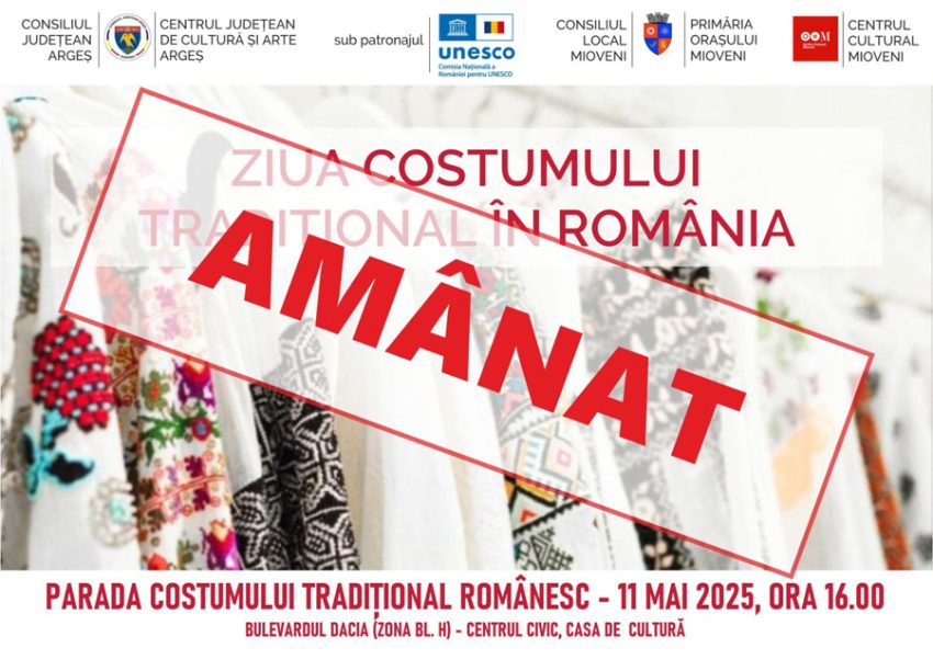 parada costumelro populare a fost amanata Sursă foto: FB Primaria Orasului Mioveni