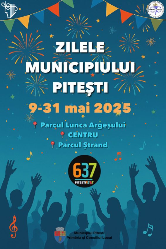Programul manifestărilor Pitești Fest 2025. Două dintre cele mai îndrăgite formații vor concerta în Lunca Argeșului 1 la multi ani pitesti 1 - Programul manifestărilor Pitești Fest 2025. Două dintre cele mai îndrăgite formații vor concerta în Lunca Argeșului