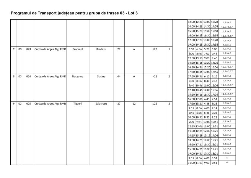 ARGEȘ. De la 1 iunie, intră în vigoare noul Program județean de transport persoane prin curse regulate 18 LOTUL 3 2 - ARGEȘ. De la 1 iunie, intră în vigoare noul Program județean de transport persoane prin curse regulate