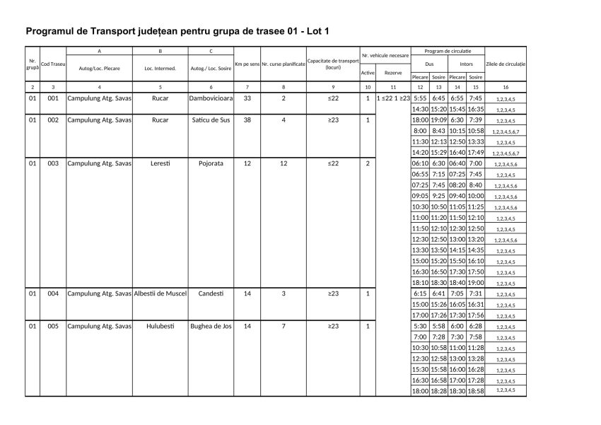 ARGEȘ. De la 1 iunie, intră în vigoare noul Program județean de transport persoane prin curse regulate 23 Lotul 1 1 - ARGEȘ. De la 1 iunie, intră în vigoare noul Program județean de transport persoane prin curse regulate