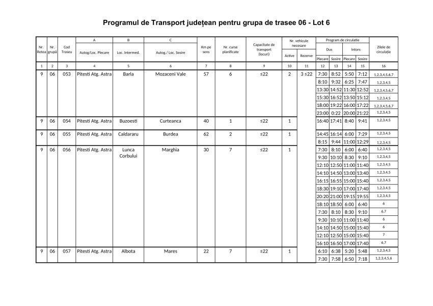 ARGEȘ. De la 1 iunie, intră în vigoare noul Program județean de transport persoane prin curse regulate 10 Lotul 6 1 - ARGEȘ. De la 1 iunie, intră în vigoare noul Program județean de transport persoane prin curse regulate