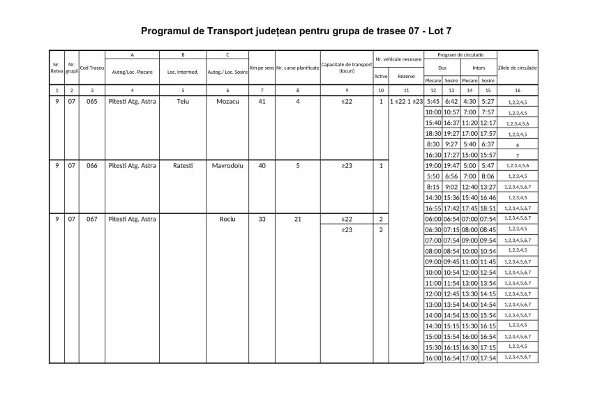 ARGEȘ. De la 1 iunie, intră în vigoare noul Program județean de transport persoane prin curse regulate 6 Lotul 7 1 - ARGEȘ. De la 1 iunie, intră în vigoare noul Program județean de transport persoane prin curse regulate