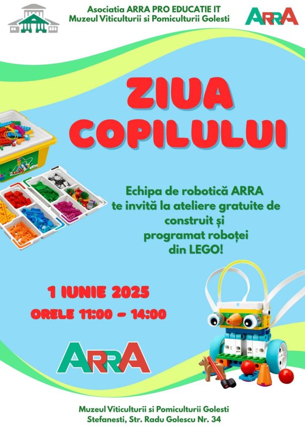 Super show pentru toți copiii la Muzeul Viticulturii și Pomiculturii Golești pe 1 Iunie!  2 ziua copilului 1 iunie la stefanesti muzeu