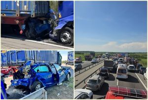 page 1 - (Video) Accident cumplit pe A1! Un copil a murit, iar alte 4 persoane au ajuns la spital