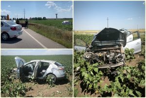 page 3 - Trei persoane rănite, după ce o șoferiță de 70 de ani a pierdut controlul maşinii