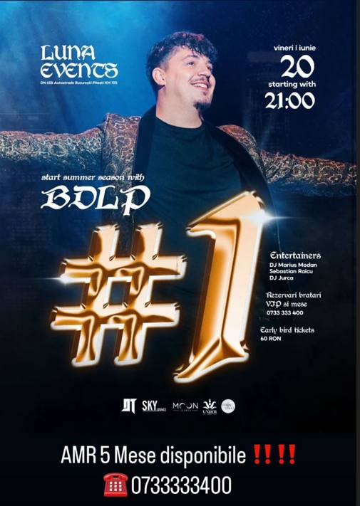 bdlp - Prima petrecere a verii la Luna Events by Moon! Invitat special Bogdan de la Ploiești!