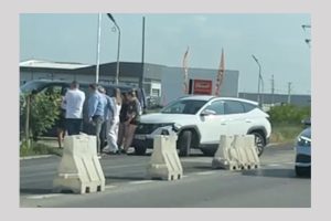 (Video) Accident cu 3 mașini implicate la ieșire din Pitești 1 accident masini DN 65