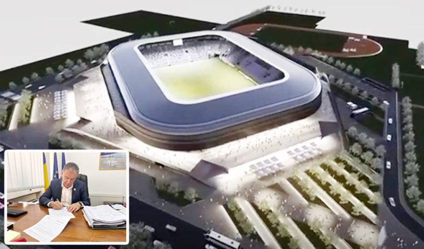 stadion Nicolae Dobrin cu gentea 2 Sursă foto: ediția tipărită.