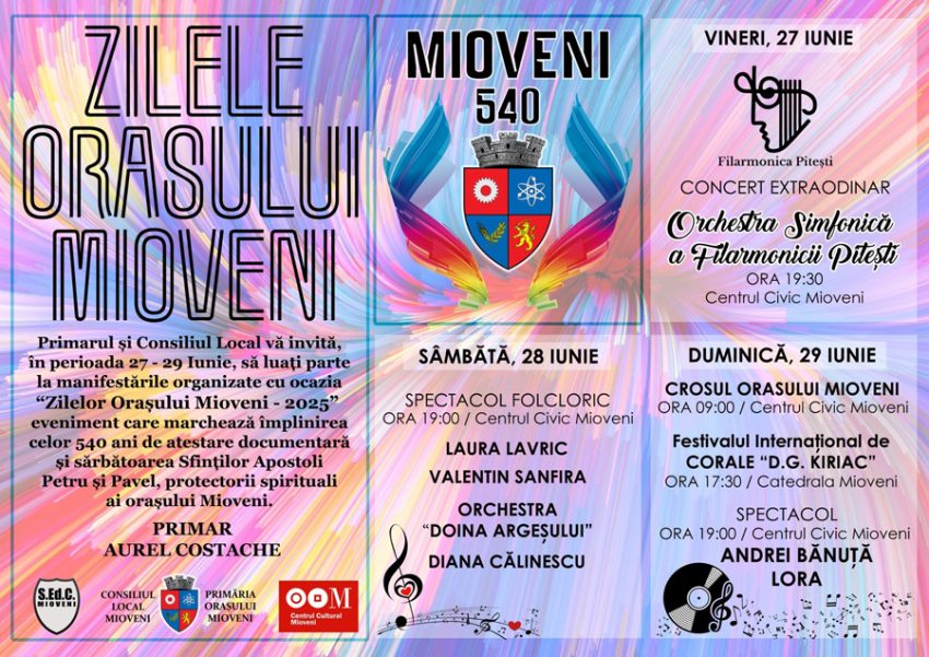 Cultura, credința și distracția dau tonul la ediția aniversară din 2025. Andrei Bănuță și Lora, așteptați la Mioveni 1 Sursă foto: FB Aurel Costache