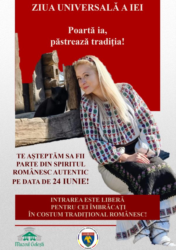 „Poveste de Sânziene – Mirese în ie” la Muzeul Golești pe 24 iunie 1 Ziua iei la Muzeul Golești