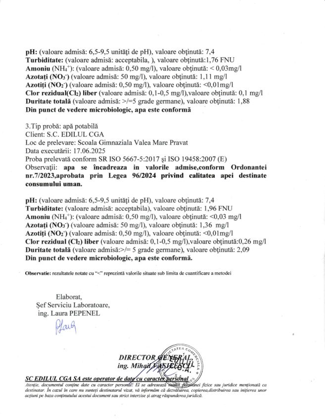 Edilul – anunț oficial privind calitatea apei în Câmpulung Muscel 2 Comunicat calitatea apei nr. 3100 din 23 iunie page 0002 - Edilul – anunț oficial privind calitatea apei în Câmpulung Muscel